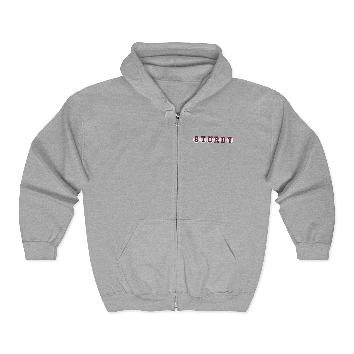 STURDY RETIRED SOX LETTERS HEAVY BLEND FULL ZIP HOODIE