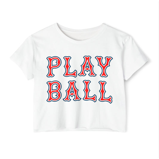 PLAY BALL CROPPED TEE