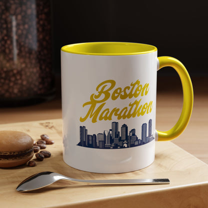 RETRO BOSTON MARATHON SKYLINE COFFEE MUG