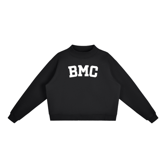 BMC BLOCK LETTER BLACK MOCK NECK