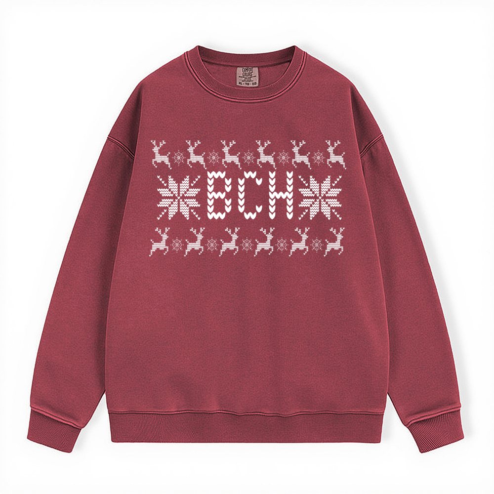 BCH UGLY SWEATER COMFORT COLORS CREWNECK