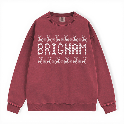 BRIGHAM UGLY SWEATER COMFORT COLORS CREWNECK