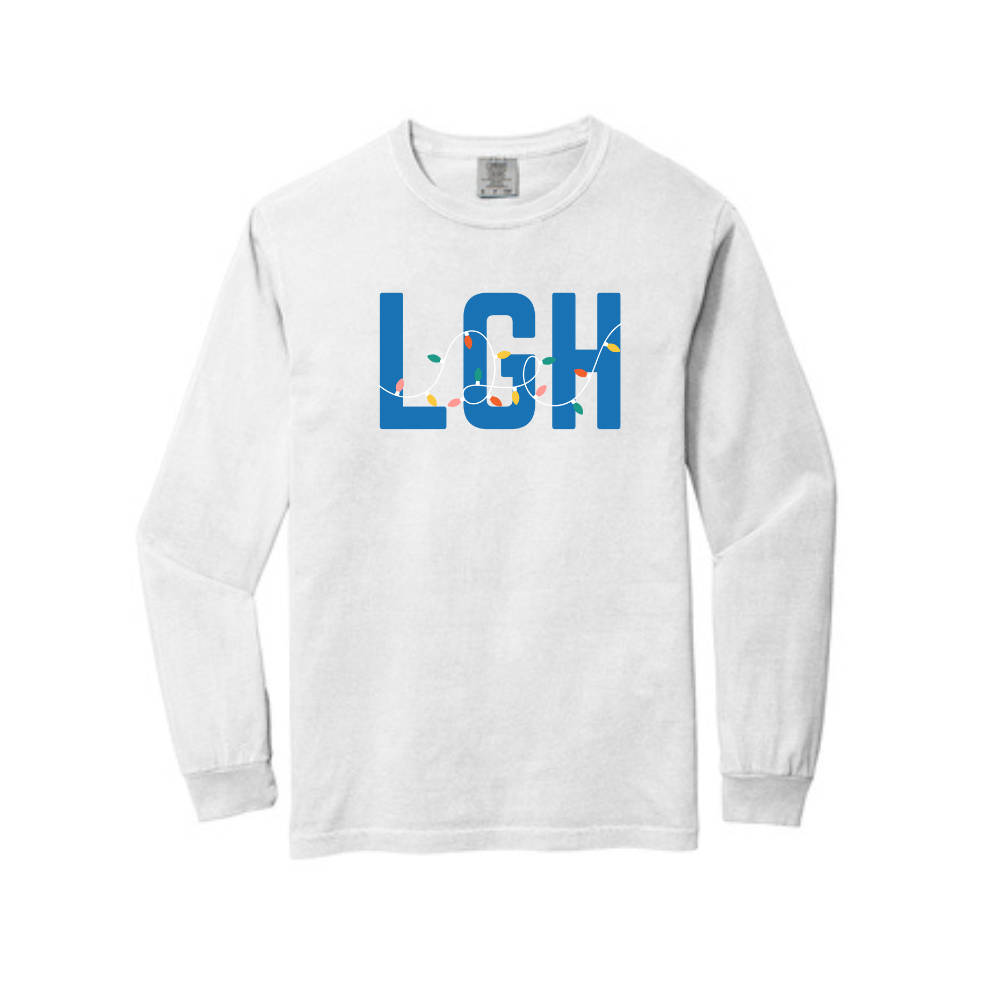 LGH HOLIDAY LIGHTS LONG SLEEVE - WHITE