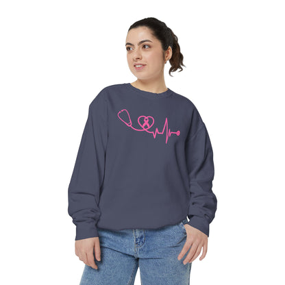 BREAST CANCER AWARENESS COMFORT COLORS CREWNECK