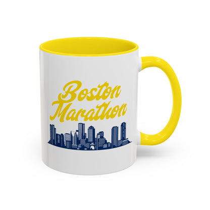 RETRO BOSTON MARATHON SKYLINE COFFEE MUG