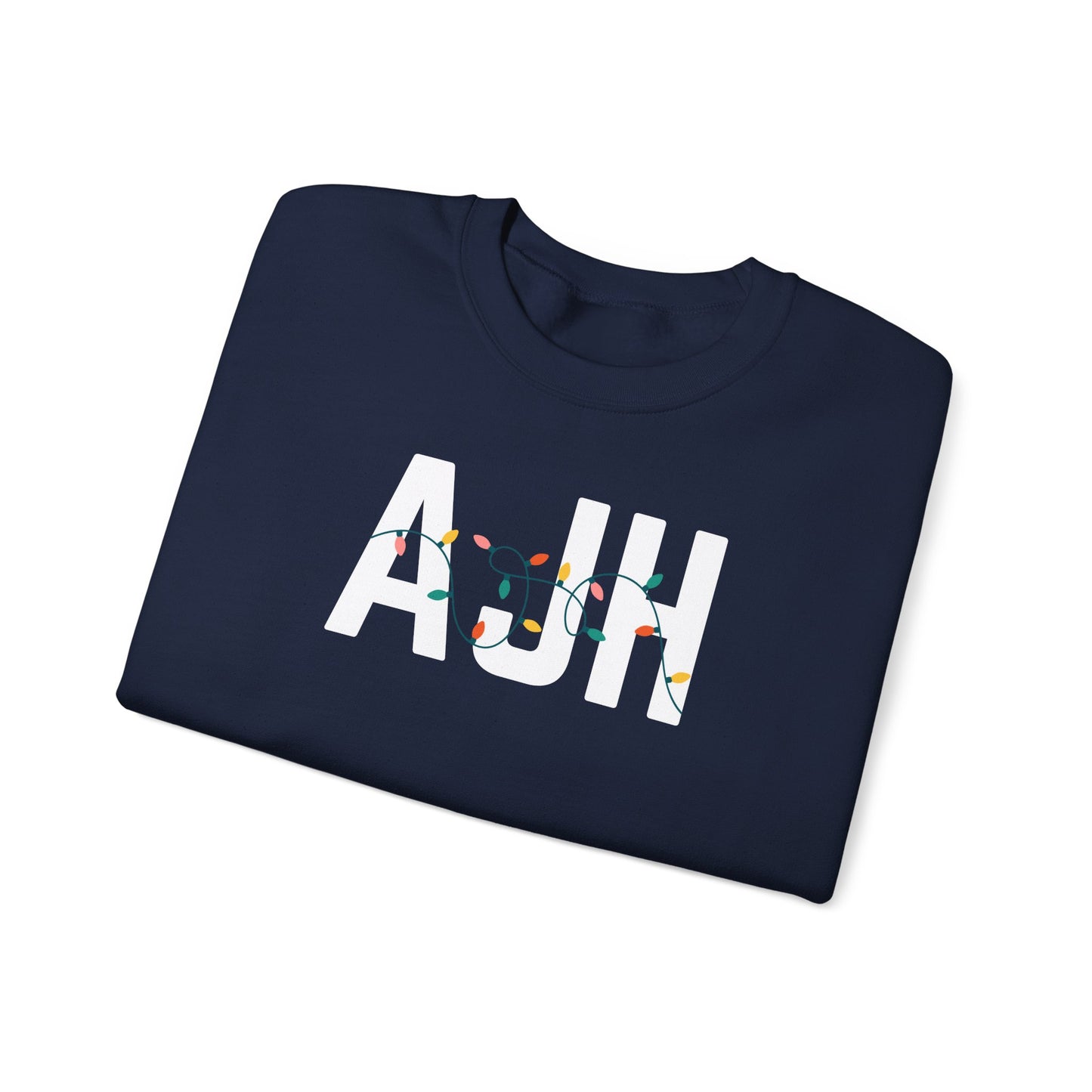 AJH HOLIDAY LIGHTS HEAVY BLEND CREWNECK