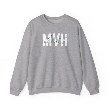 MVH HOLIDAY LIGHTS HEAVY BLEND CREWNECK