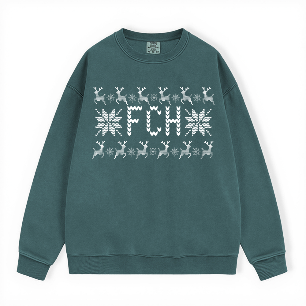 FCH UGLY SWEATER COMFORT COLORS CREWNECK