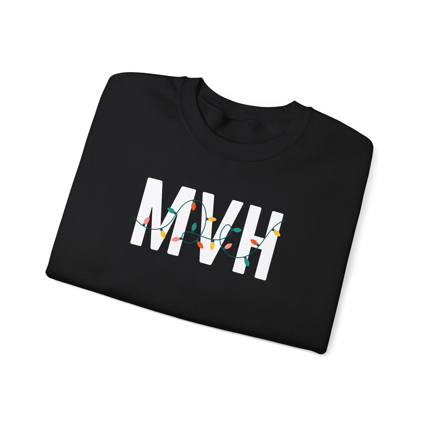MVH HOLIDAY LIGHTS HEAVY BLEND CREWNECK
