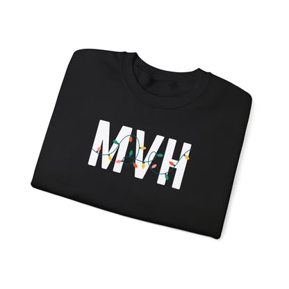 MVH HOLIDAY LIGHTS HEAVY BLEND CREWNECK