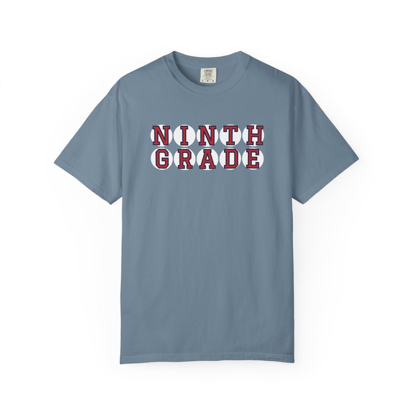 NINTH GRADE RED PLAYER LETTERS T-SHIRT