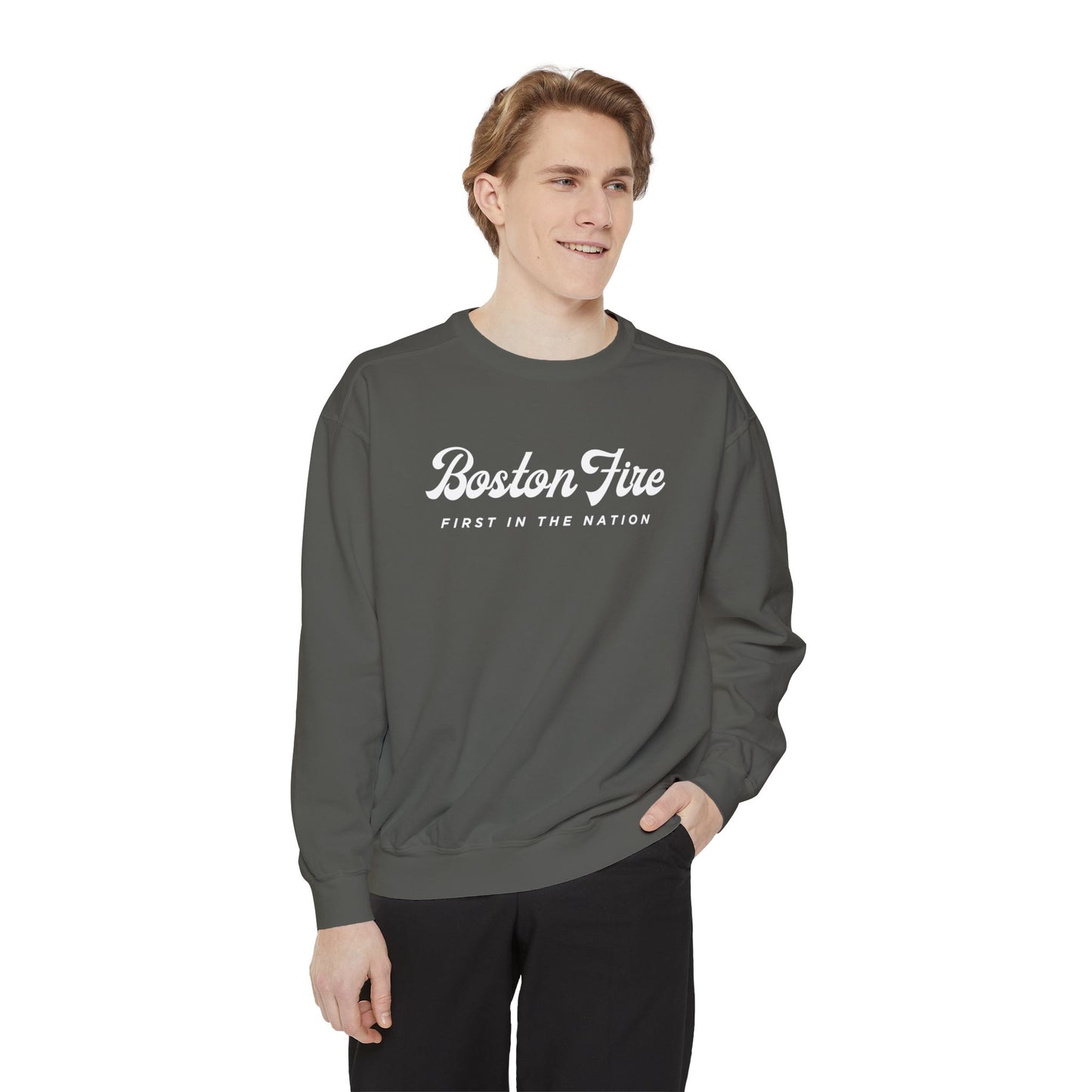 BOSTON FIRE STONEWASHED CREWNECK