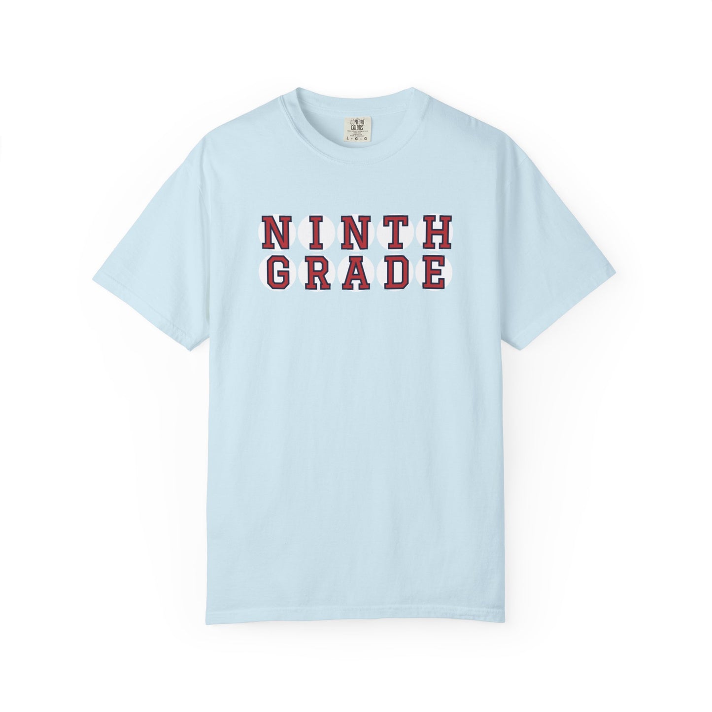 NINTH GRADE RED PLAYER LETTERS T-SHIRT
