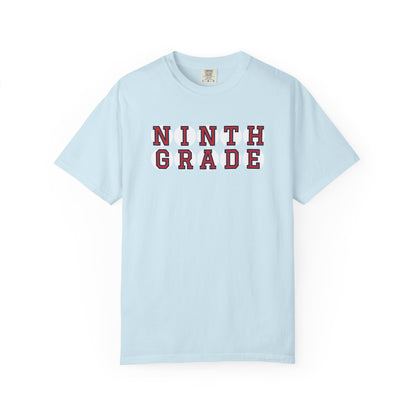 NINTH GRADE RED PLAYER LETTERS T-SHIRT