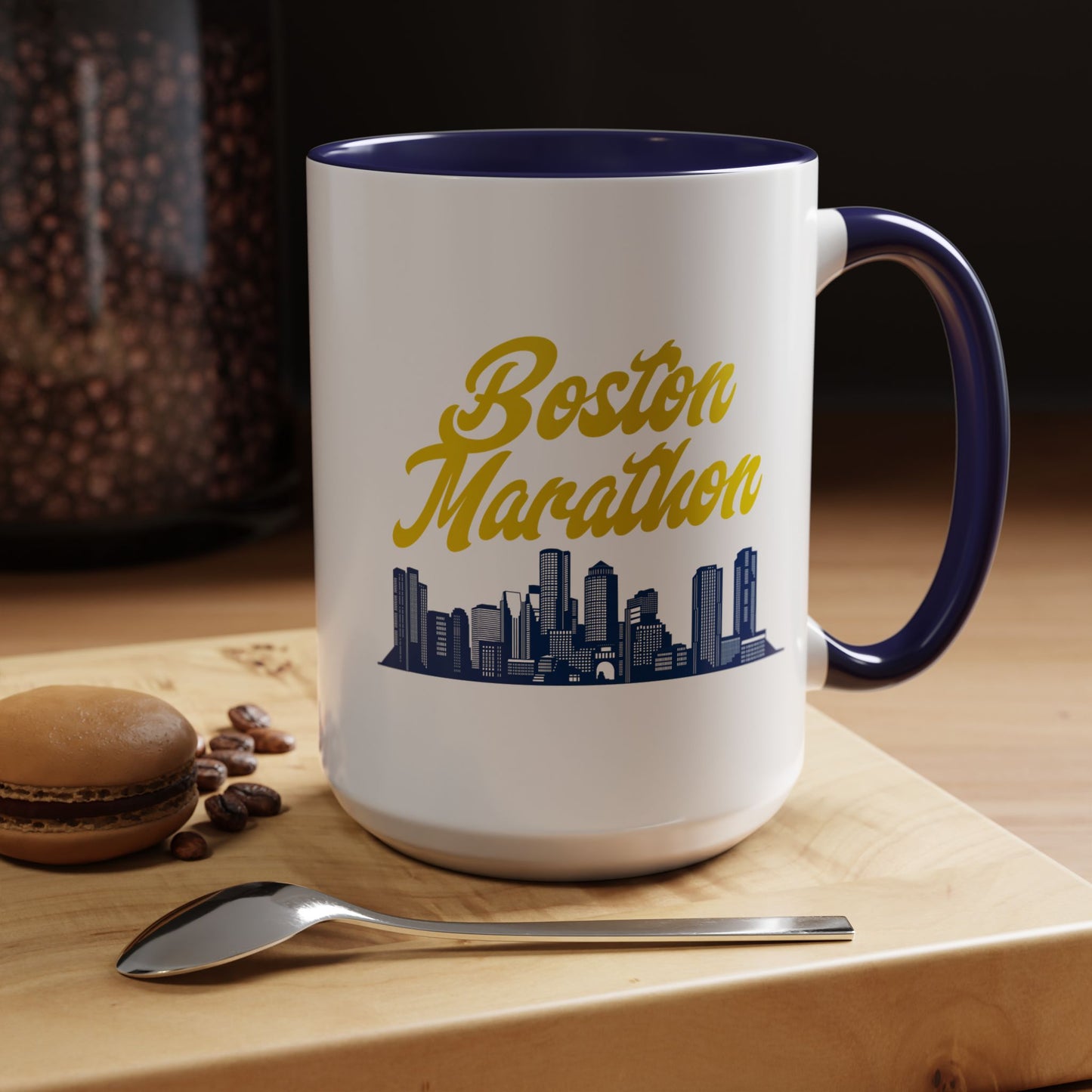 RETRO BOSTON MARATHON SKYLINE COFFEE MUG