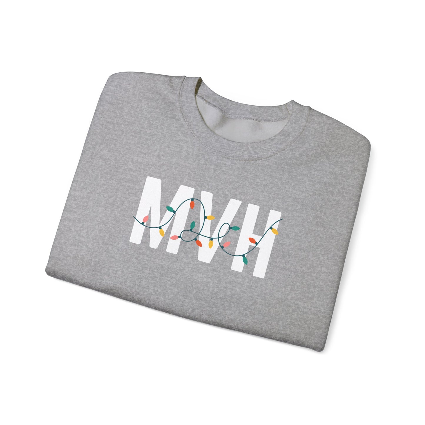 MVH HOLIDAY LIGHTS HEAVY BLEND CREWNECK