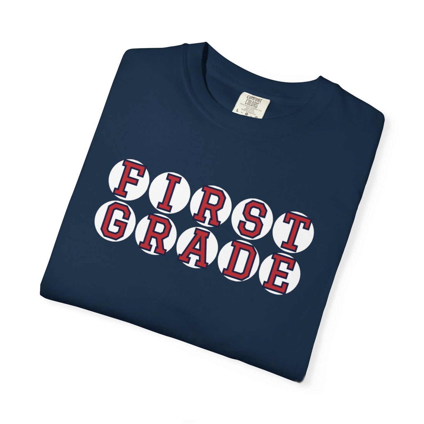FIRST GRADE RED PLAYER LETTERS T-SHIRT