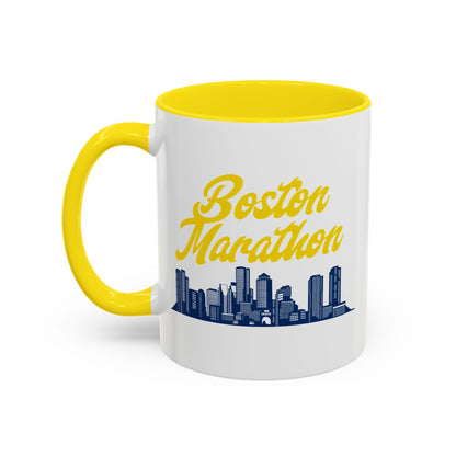 RETRO BOSTON MARATHON SKYLINE COFFEE MUG