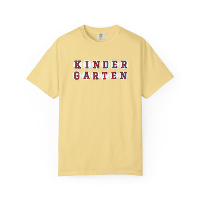 KINDERGARTEN RED PLAYERS LETTERS T-SHIRT