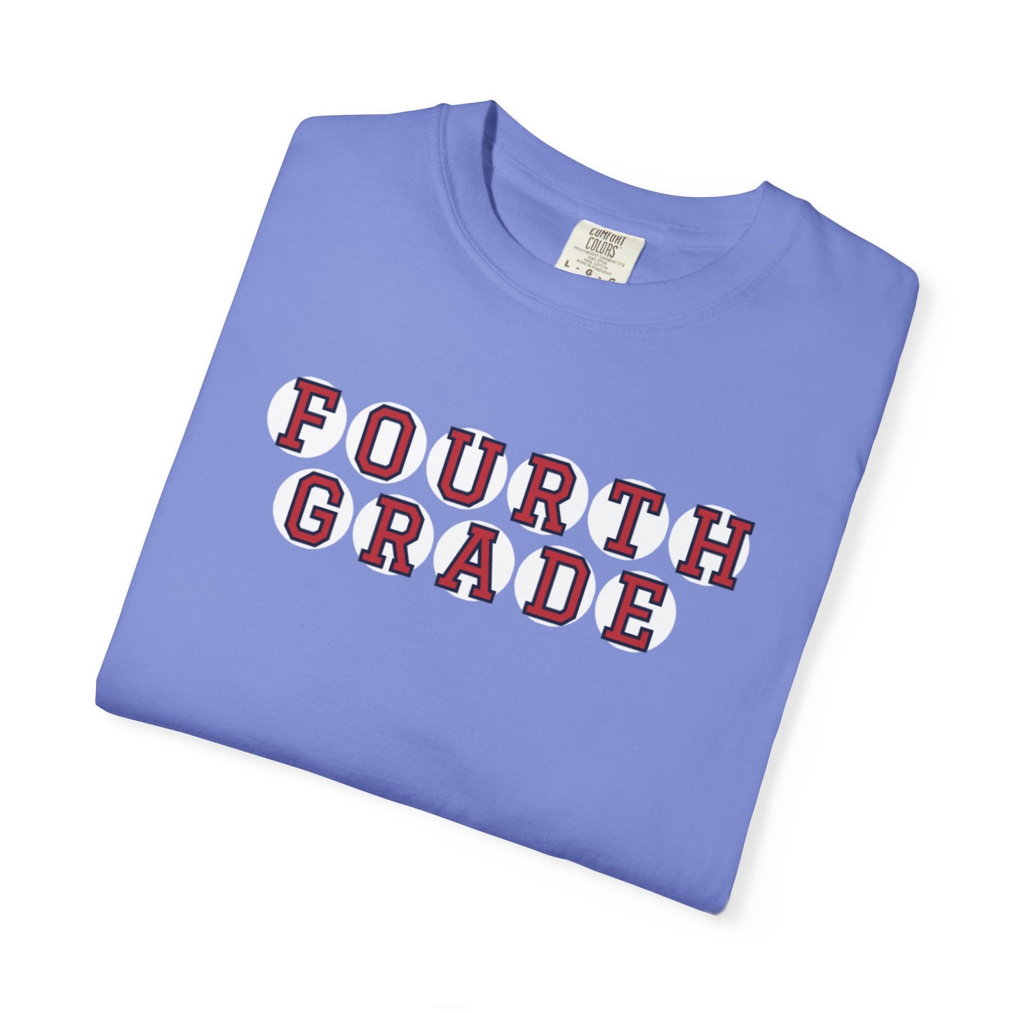 FOURTH GRADE RED PLAYER LETTERS T-SHIRT