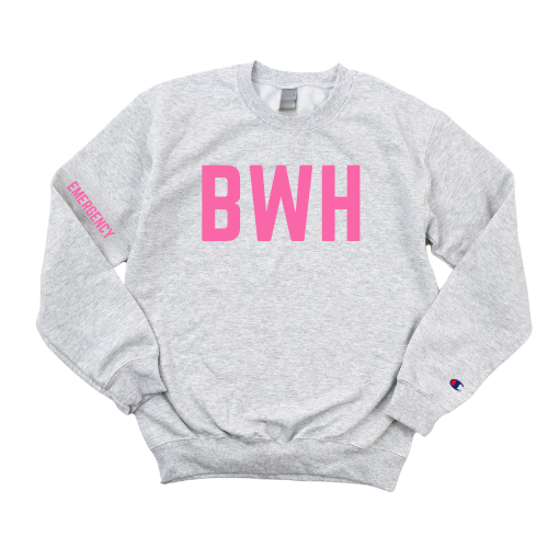 PINK BWH RN EMERGENCY CHAMPION CREWNECK