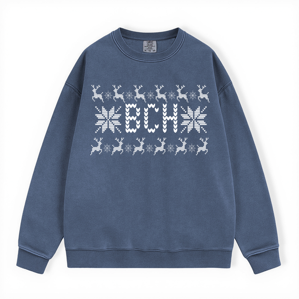 BCH UGLY SWEATER COMFORT COLORS CREWNECK