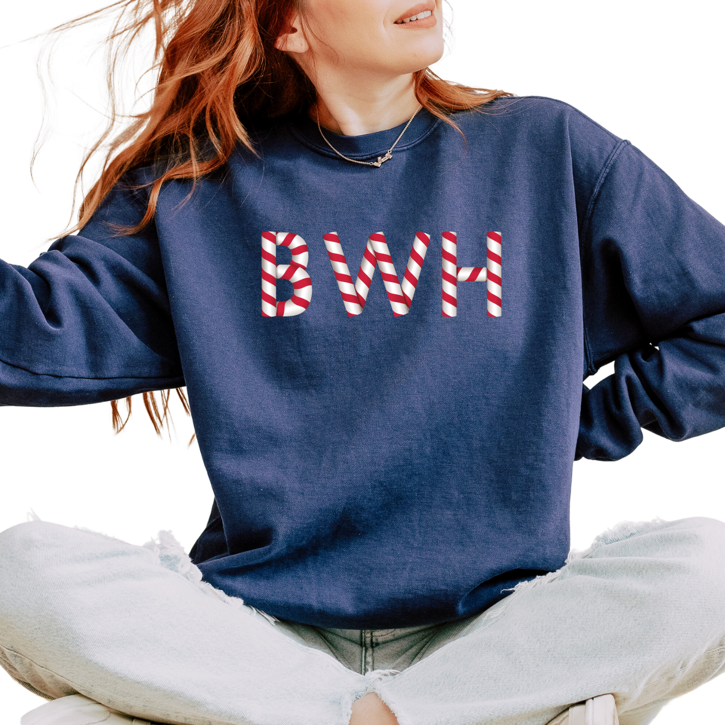 BWH CANDY CANE CREWNECK