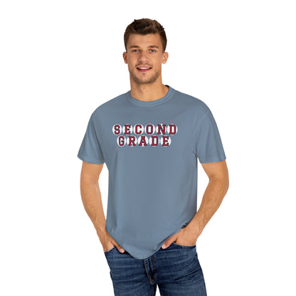 SECOND GRADE RED PLAYER LETTERS T-SHIRT