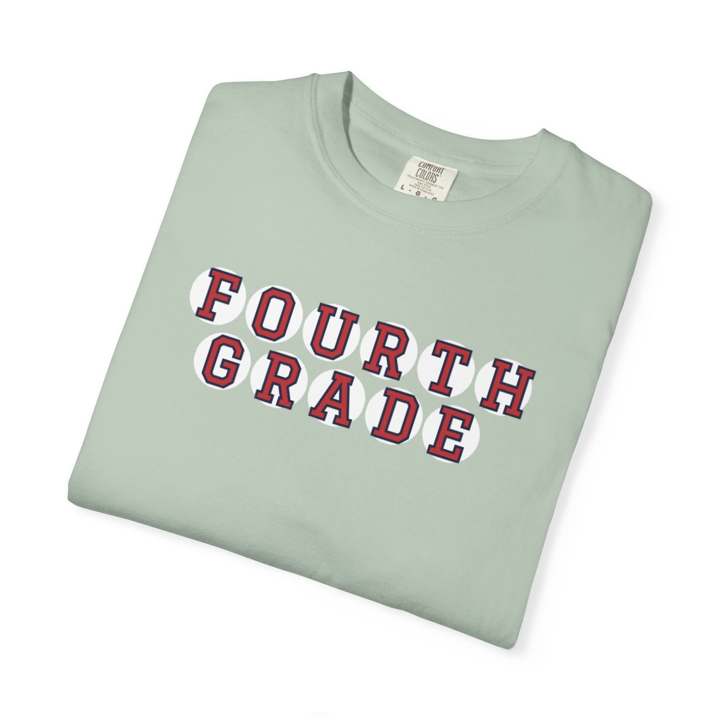 FOURTH GRADE RED PLAYER LETTERS T-SHIRT