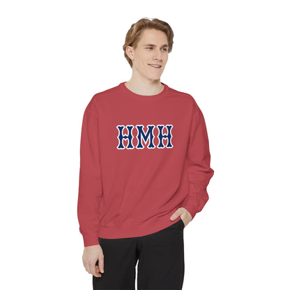 HMH NAVY SOX LETTERS CRWNECK