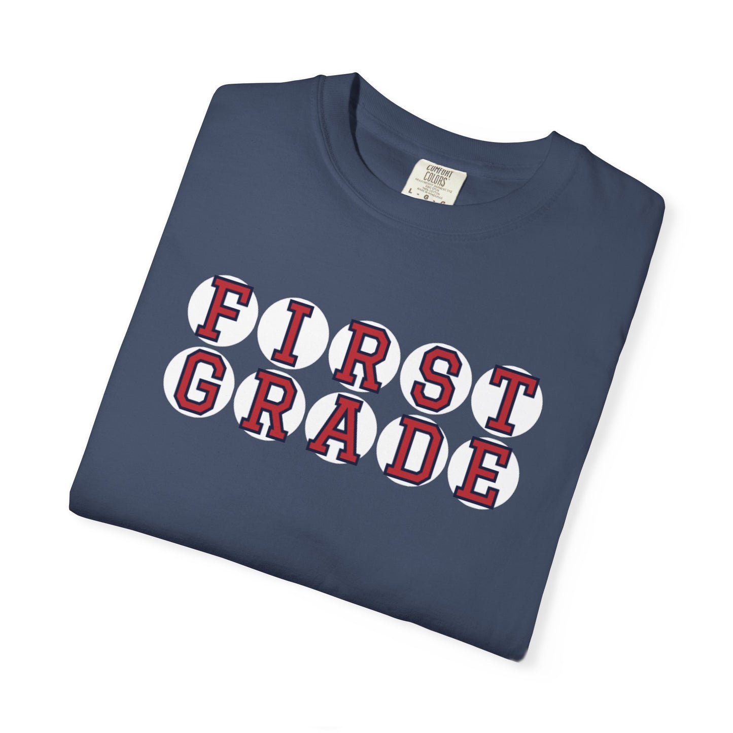 FIRST GRADE RED PLAYER LETTERS T-SHIRT