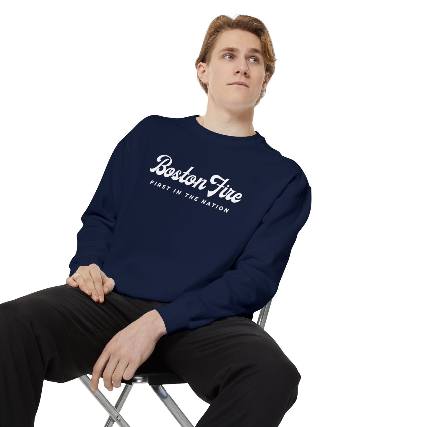 BOSTON FIRE STONEWASHED CREWNECK