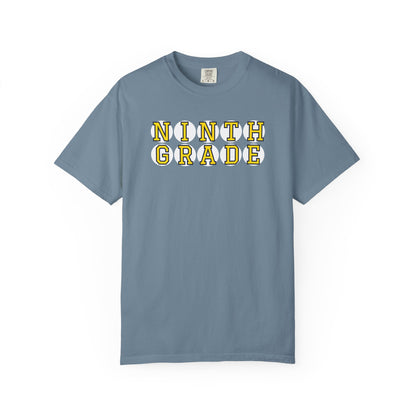 NINTH GRADE YELLOW PLAYER LETTERS T-SHIRT