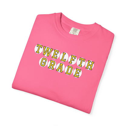 TWELFTH GRADE YELLOW PLAYER LETTERS T-SHIRT