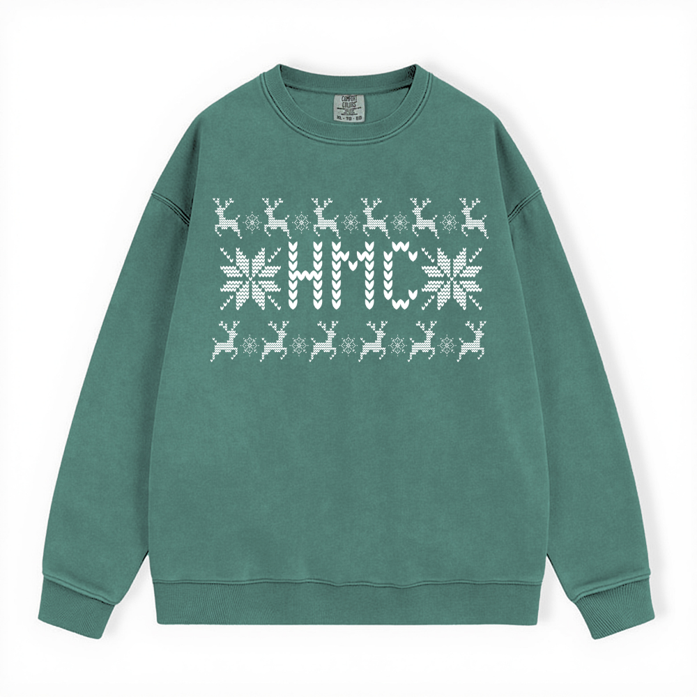 HMC UGLY SWEATER COMFORT COLORS CREWNECK