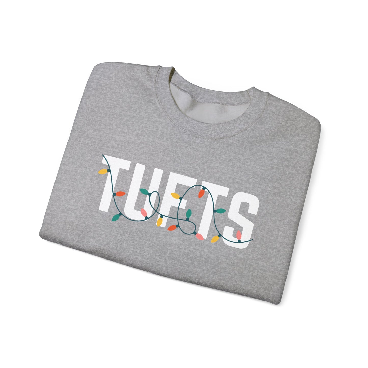TUFTS HOLIDAY LIGHTS HEAVY BLEND CREWNECK