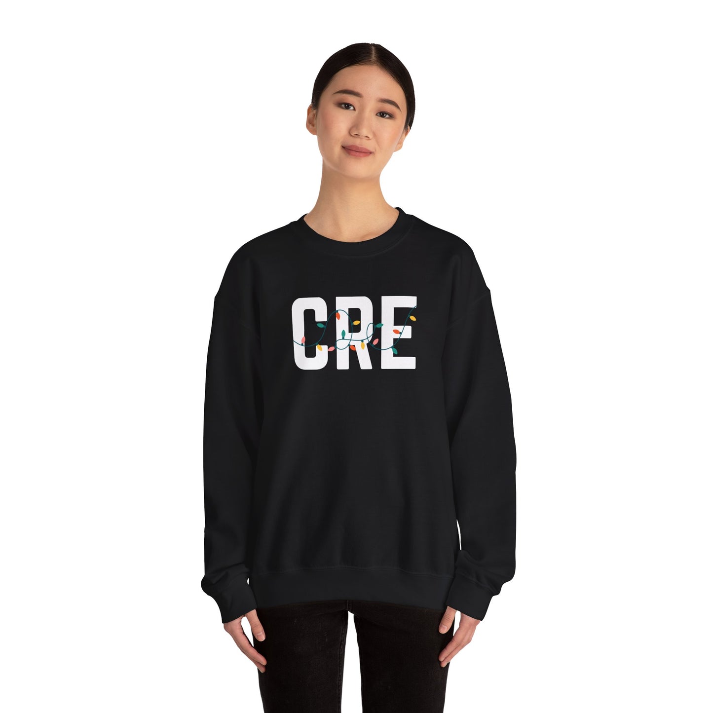 CRE HOLIDAY LIGHTS HEAVY BLEND CREWNECK