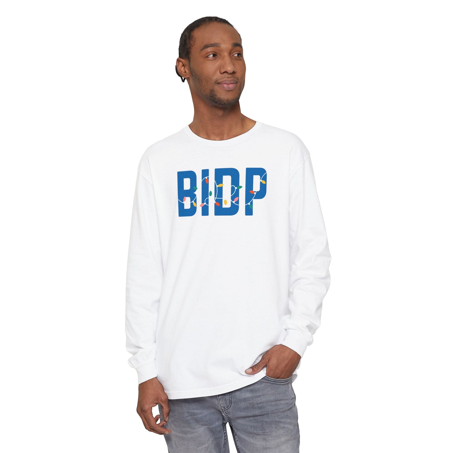 BIDP HOLIDAY LIGHTS LONG SLEEVE - WHITE