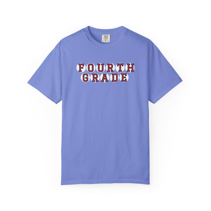 FOURTH GRADE RED PLAYER LETTERS T-SHIRT