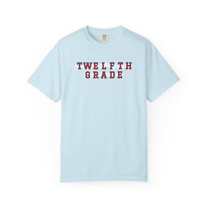 TWELFTH GRADE RED PLAYER LETTERS T-SHIRT