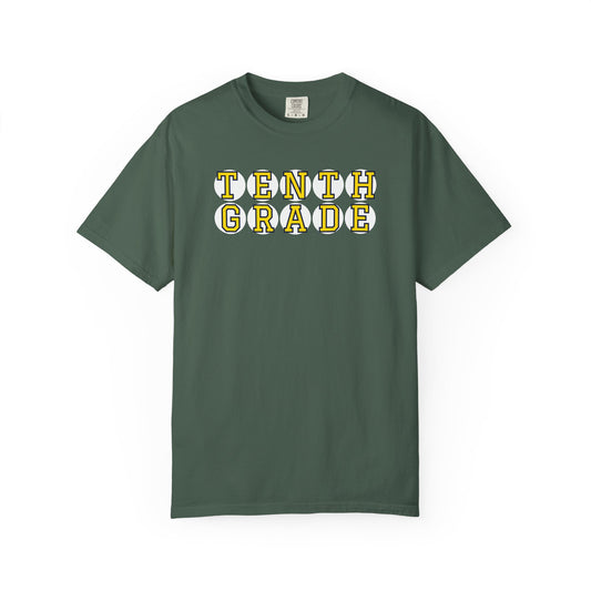 TENTH GRADE YELLOW PLAYER LETTERS T-SHIRT