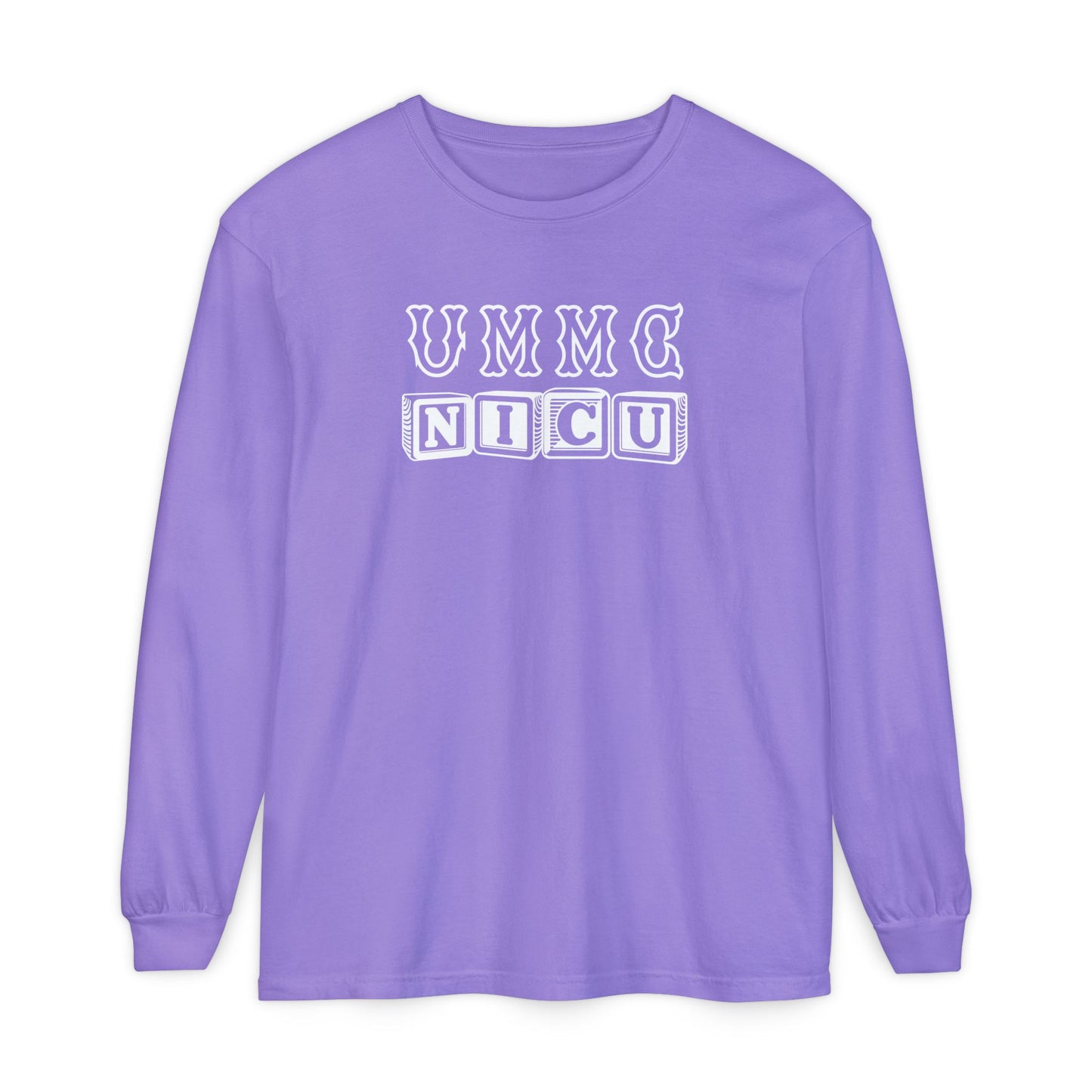 UMMC BLOCK LETTERS NICU LONG SLEEVE
