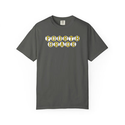 FOURTH GRADE. YELLOW PLAYER LETTERS T-SHIRT