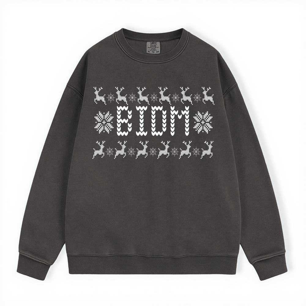 BIDM UGLY SWEATER COMFORT COLORS CREWNECK