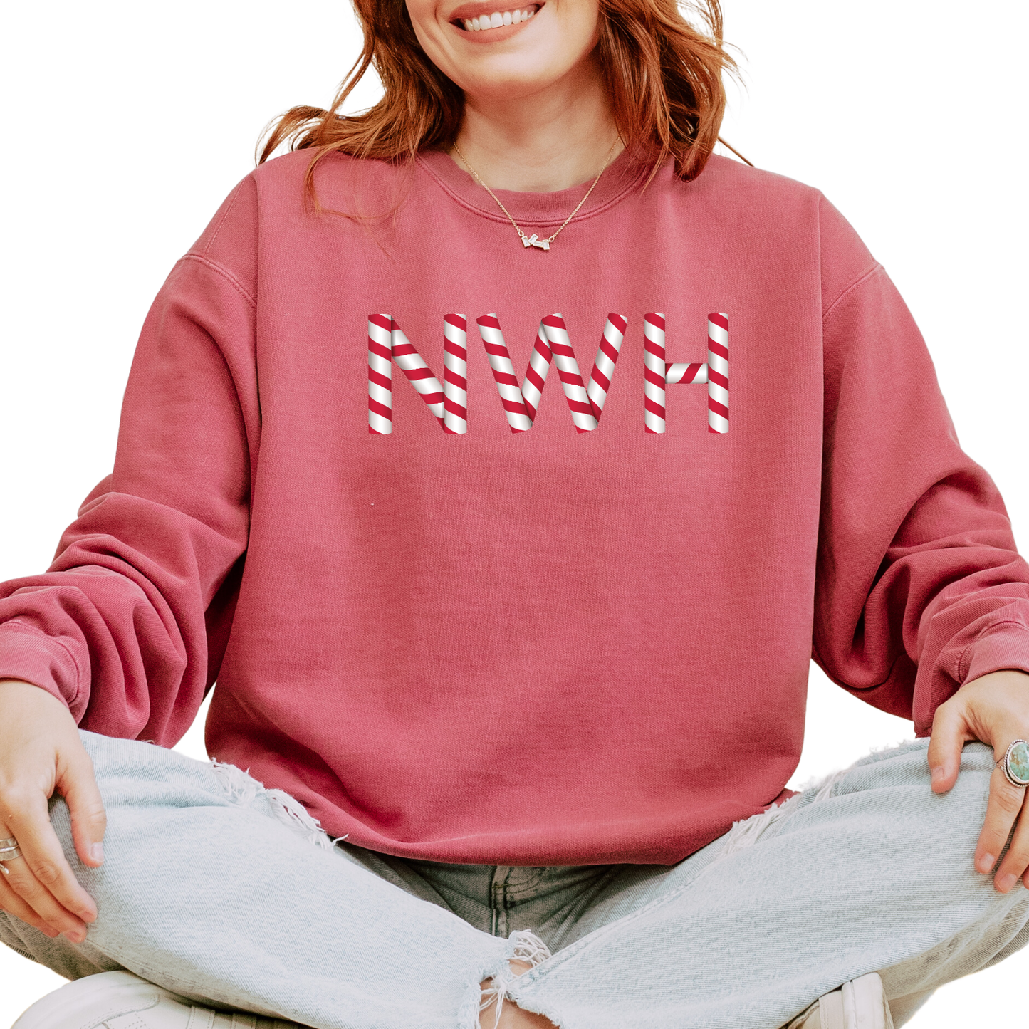 NWH CANDY CANE CREWNECK