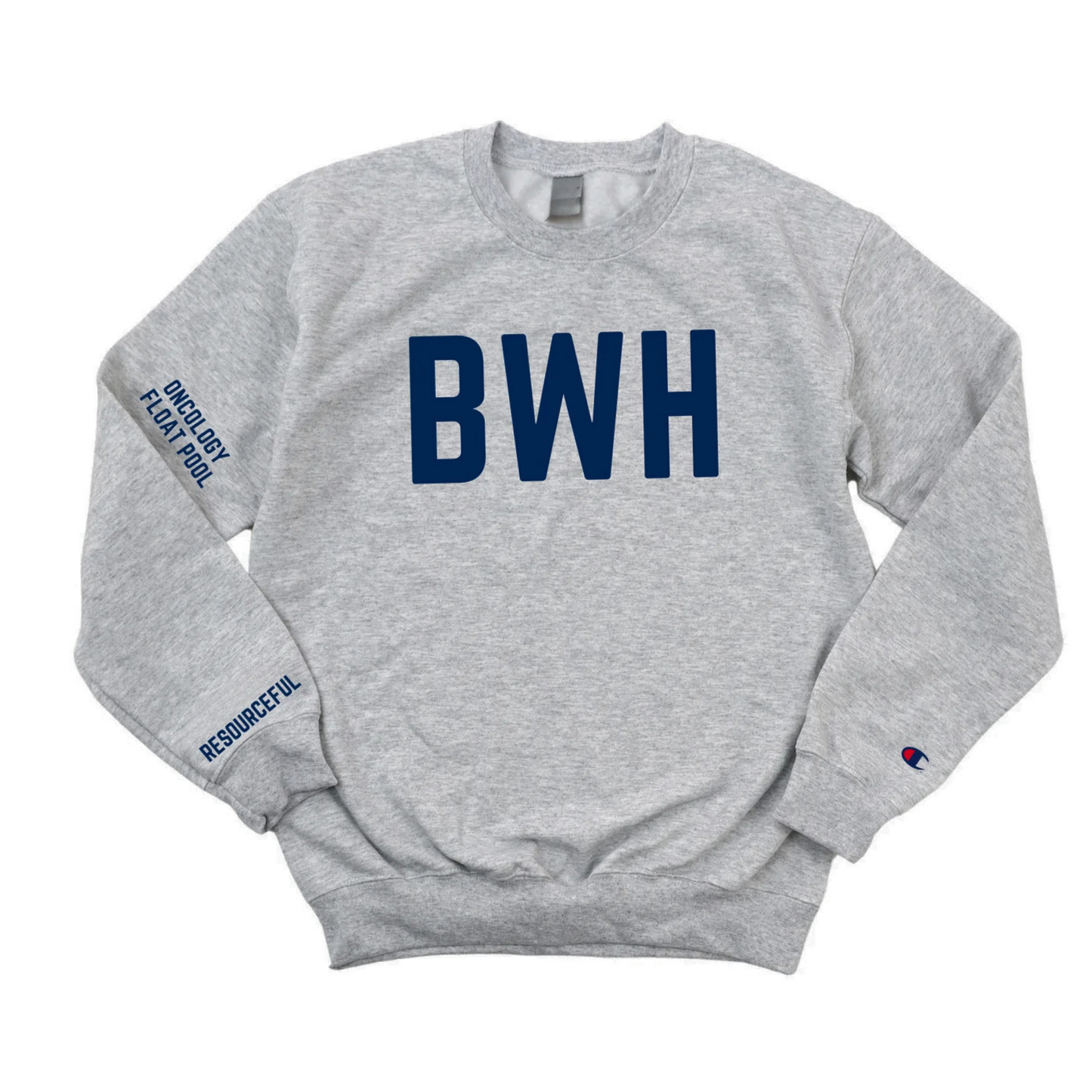 NAVY BWH ONCOLOGY FLOAT POOL CHAMPION CREWNECK  - DARK GRAY