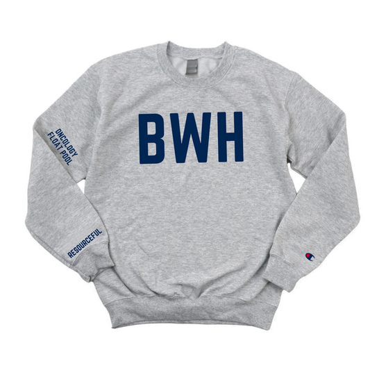 NAVY BWH ONCOLOGY FLOAT POOL CHAMPION CREWNECK  - DARK GRAY