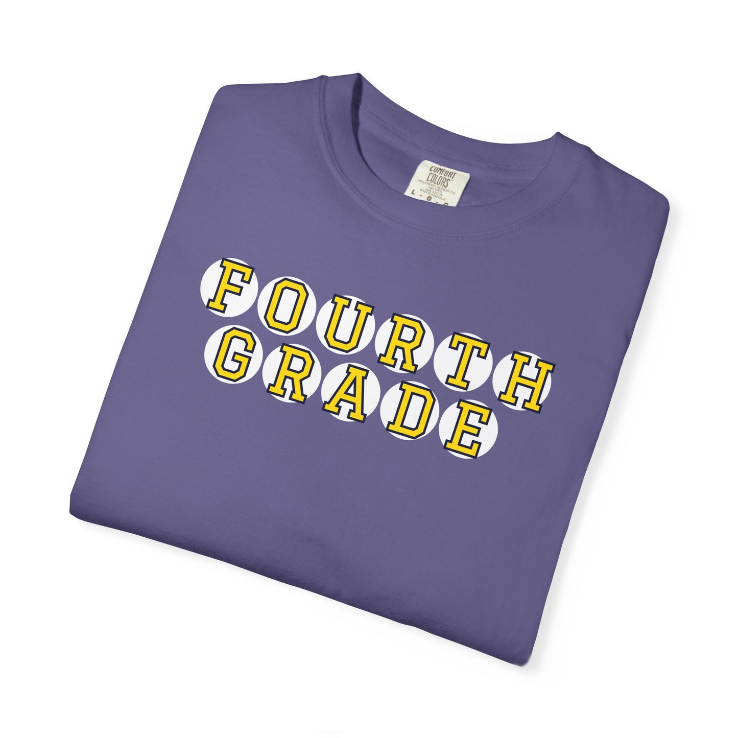FOURTH GRADE. YELLOW PLAYER LETTERS T-SHIRT