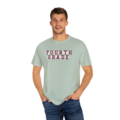 FOURTH GRADE RED PLAYER LETTERS T-SHIRT