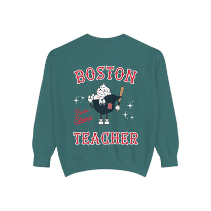 BOSTON TEACHER ICE CREAM COMFORT COLORS CREWNECK